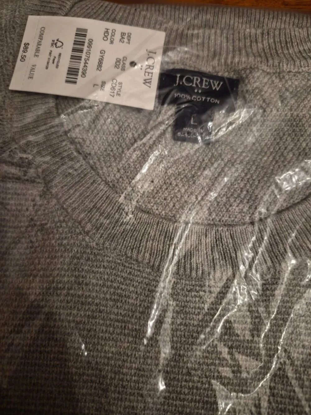 Lot of 5 J Crew Knit Sweaters size S  L Or Xxl 100% Cotton thin NWT mens